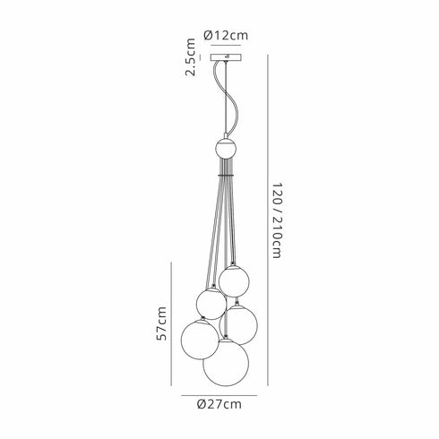 Rome Pendant 5 Light